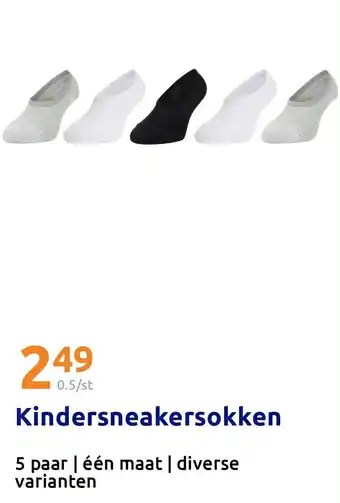 Action Kindersneakersokken aanbieding