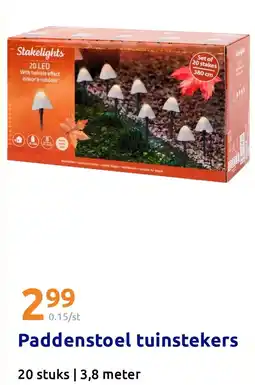 Action Paddenstoel tuinstekers aanbieding