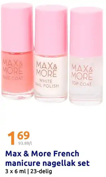Action Max & More French manicure nagellak set aanbieding