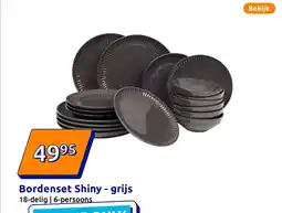 Action Bordenset Shiny Grijs aanbieding