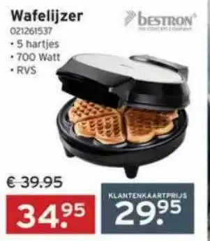 Heuts Bestron Wafelijzer aanbieding