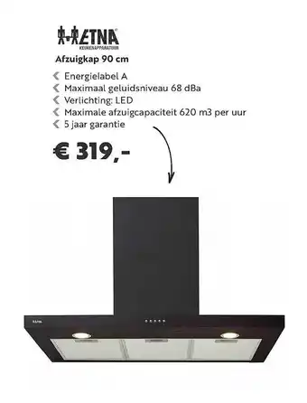 Superkeukens Etna Afzuigkap 90 Cm aanbieding