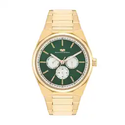 Douglas Rhodenwald & Söhne Horloge Cooledge van Edelstaal in Geelgoud aanbieding