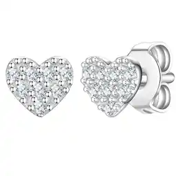 Douglas Rafaela Donata Oorbellen Hart van Sterling zilver in Zilver aanbieding