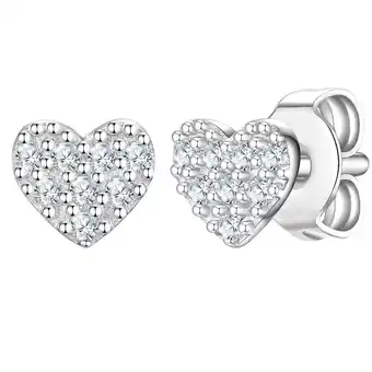 Douglas Rafaela Donata Oorbellen Hart van Sterling zilver in Zilver aanbieding