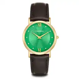 Douglas EASTSIDE Quartz horloge van Echt leer in Chocolade aanbieding