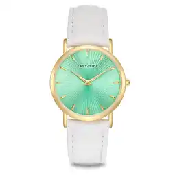 Douglas EASTSIDE Quartz horloge van Echt leer in Wit aanbieding