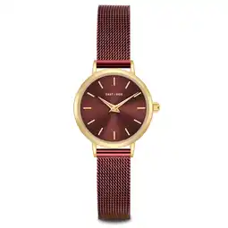 Douglas EASTSIDE Quartz horloge van Edelstaal in Bordeaux aanbieding