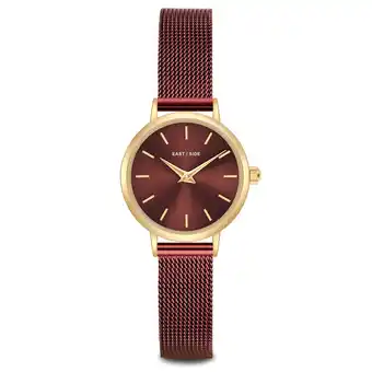 Douglas EASTSIDE Quartz horloge van Edelstaal in Bordeaux aanbieding