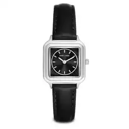 Douglas EASTSIDE Quartz horloge van Echt leer in Zwart aanbieding