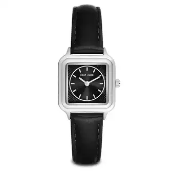 Douglas EASTSIDE Quartz horloge van Echt leer in Zwart aanbieding