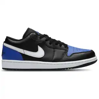 Foot Locker Jordan 1 Low Sneakers Heren - Zwart - Maat 42 - Leer aanbieding