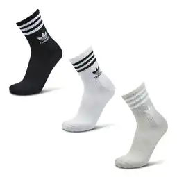 Foot Locker Adidas Solid Crew 3 Pack Sokken Unisex - Wit - Maat 40-42 aanbieding