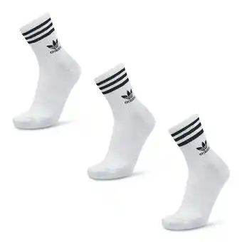 Foot Locker Adidas Solid Crew 3 Pack Sokken Unisex - Wit - Maat 37-39 aanbieding