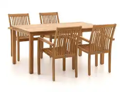 Kees Smit Sunyard Jakarta/Liverpool 160cm dining tuinset 5-delig stapelbaar aanbieding