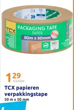 Action TCX papieren verpakkingstape aanbieding