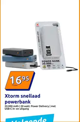 Action Xtorm snellaad powerbank aanbieding