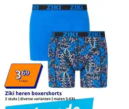 Action Ziki heren boxershorts aanbieding