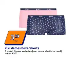 Action Ziki dames boxershorts aanbieding