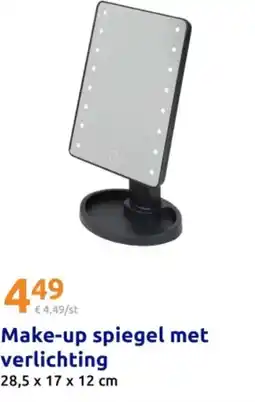 Action Make-up spiegel met verlichting aanbieding