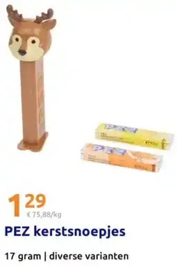 Action PEZ kerstsnoepjes aanbieding