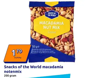 Action Snacks of the World macadamia notenmix aanbieding