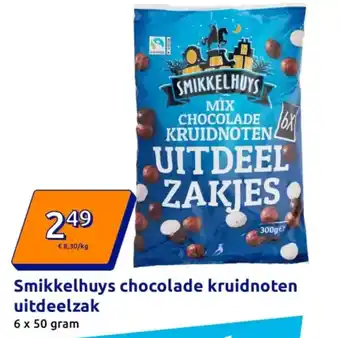Action Smikkelhuys chocolade kruidnoten uitdeelzak aanbieding