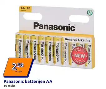 Action Panasonic batterijen AA aanbieding