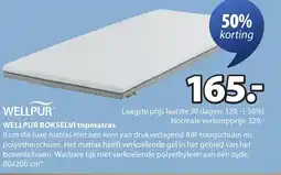 Jysk Wellpur Bokselvi topmatras aanbieding