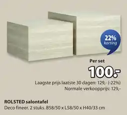 Jysk Rolsted salontafel aanbieding