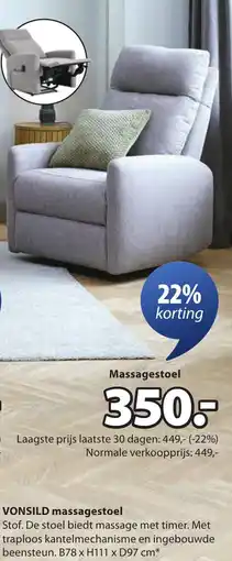 Jysk Vonsild massagestoel aanbieding