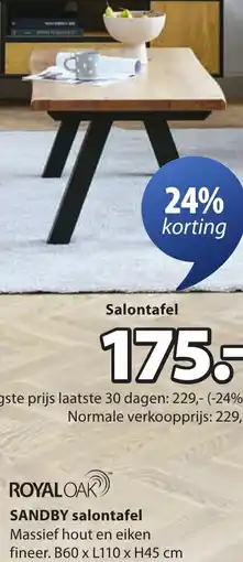 Jysk SANDBY salontafel aanbieding