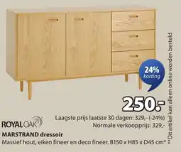 Jysk Royal oak marstrand dressoir aanbieding