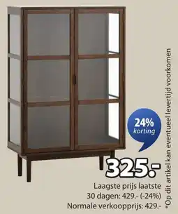 Jysk Royal oak vesterby vitrinekast aanbieding