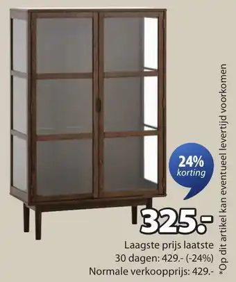 Jysk Royal oak vesterby vitrinekast aanbieding