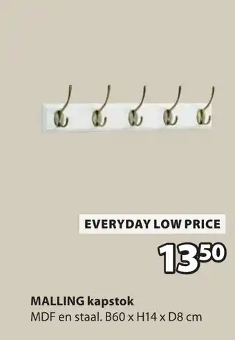 Jysk Malling kapstok aanbieding