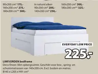 Jysk LIMFJORDEN bedframe aanbieding