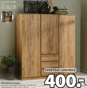 Jysk Limfjorden kledingkast aanbieding
