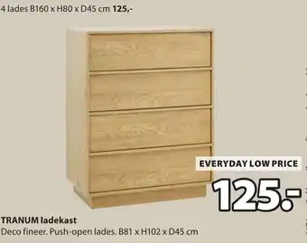 Jysk Tranum ladekast aanbieding