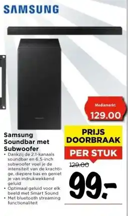 Vomar Voordeelmarkt Samsung Soundbar met Subwoofer aanbieding