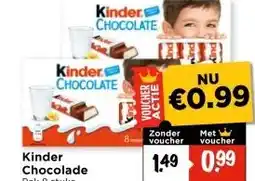 Vomar Voordeelmarkt Kinder Chocolade aanbieding