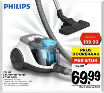Vomar Voordeelmarkt Philips Zakloze Stofzuiger XB2122/09 aanbieding