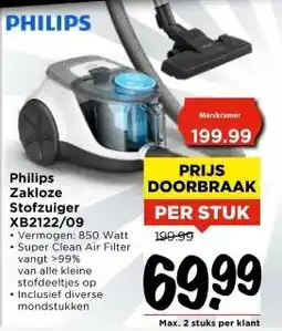 Vomar Voordeelmarkt Philips Zakloze Stofzuiger XB2122/09 aanbieding