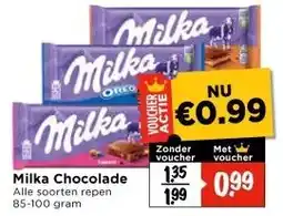 Vomar Voordeelmarkt Milka Chocolade aanbieding