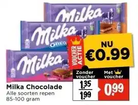 Vomar Voordeelmarkt Milka Chocolade aanbieding