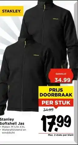 Vomar Voordeelmarkt Stanley Softshell Jas aanbieding