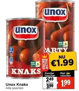Vomar Voordeelmarkt Unox Knaks aanbieding