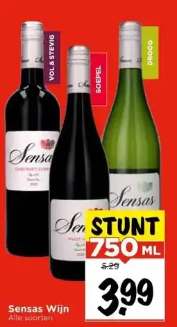 Vomar Voordeelmarkt Sensas Wijn aanbieding