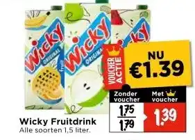 Vomar Voordeelmarkt Wicky Fruitdrink aanbieding