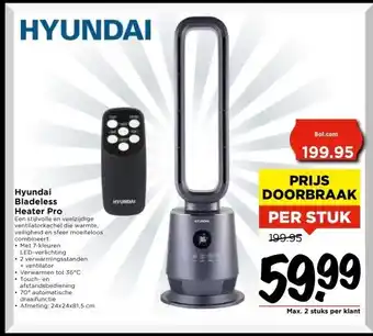 Vomar Voordeelmarkt Hyundai Bladeless Heater Pro aanbieding